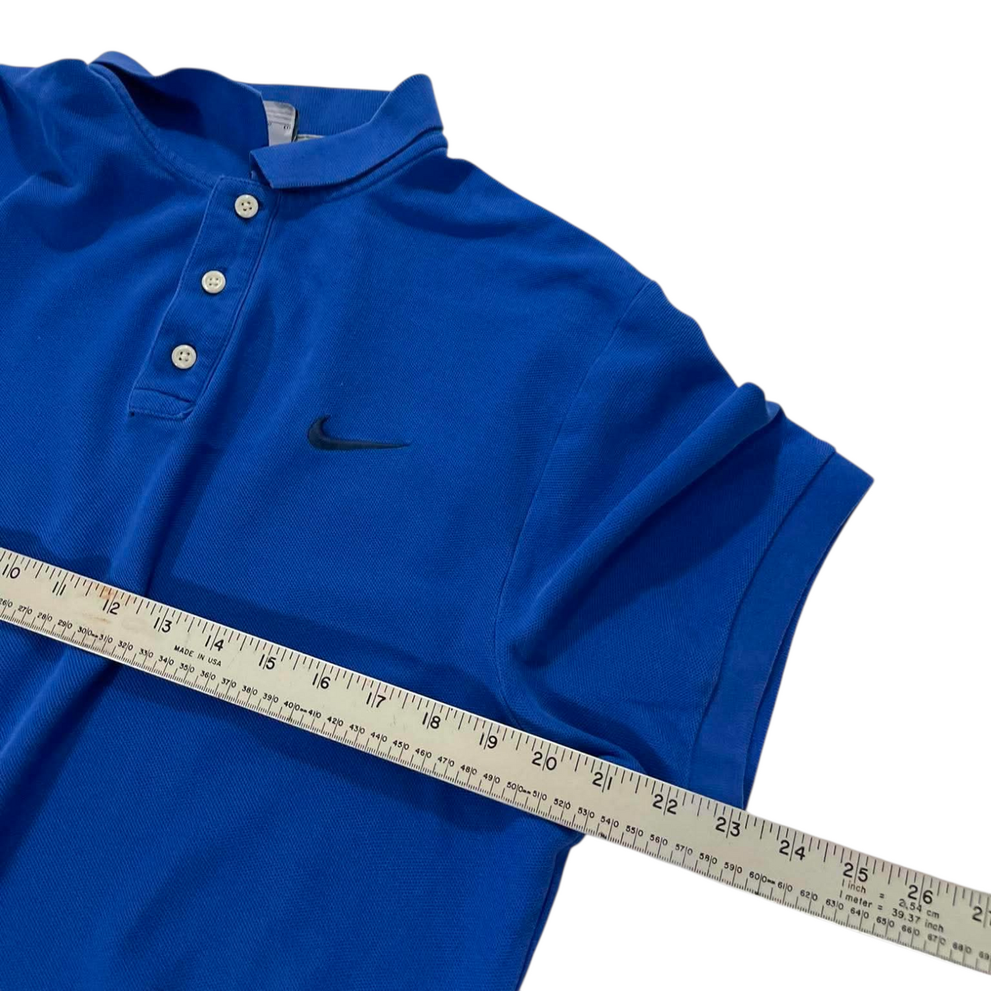 NIKE BLUE POLO SHIRT (BEST FIT M)