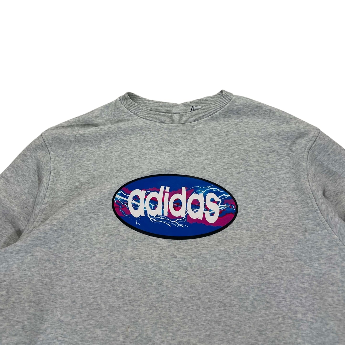 ADIDAS GRAY CREWNECK SWEATSHIRT (L)