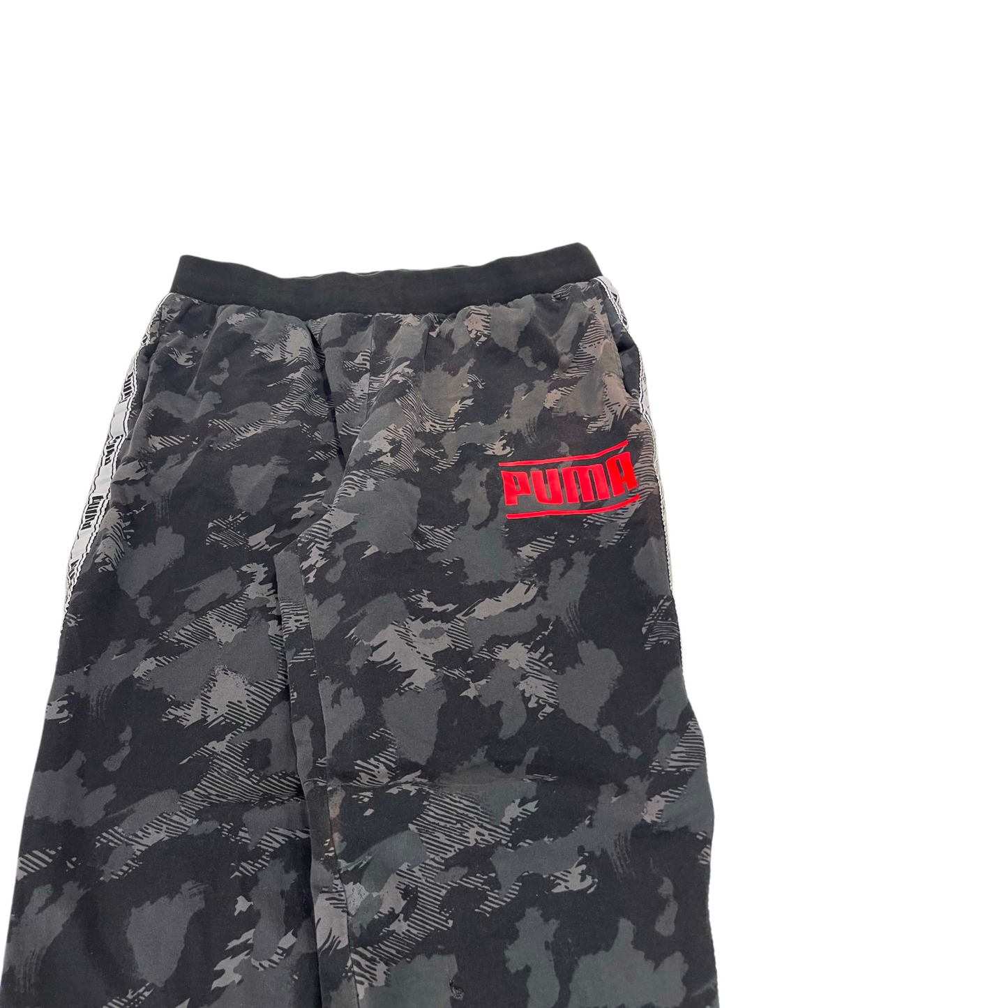 PUMA BLACK & GRAY CAMOUFLAGE SWEATPANTS (XL)