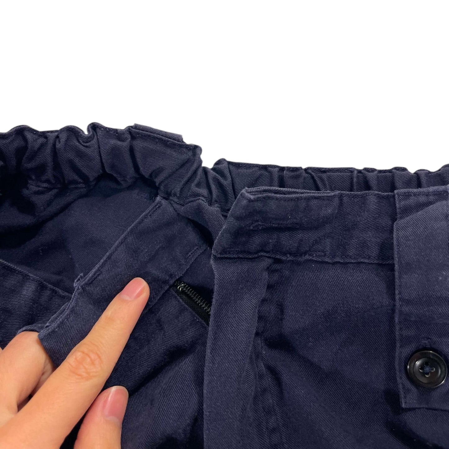 Y2K NAVY BLUE CARGO PANTS (32")