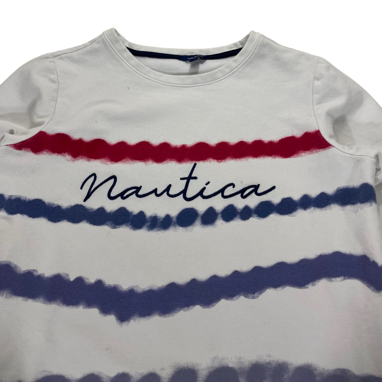 NAUTICA WHITE LONG SLEEVE SWEATSHIRT (S-M)