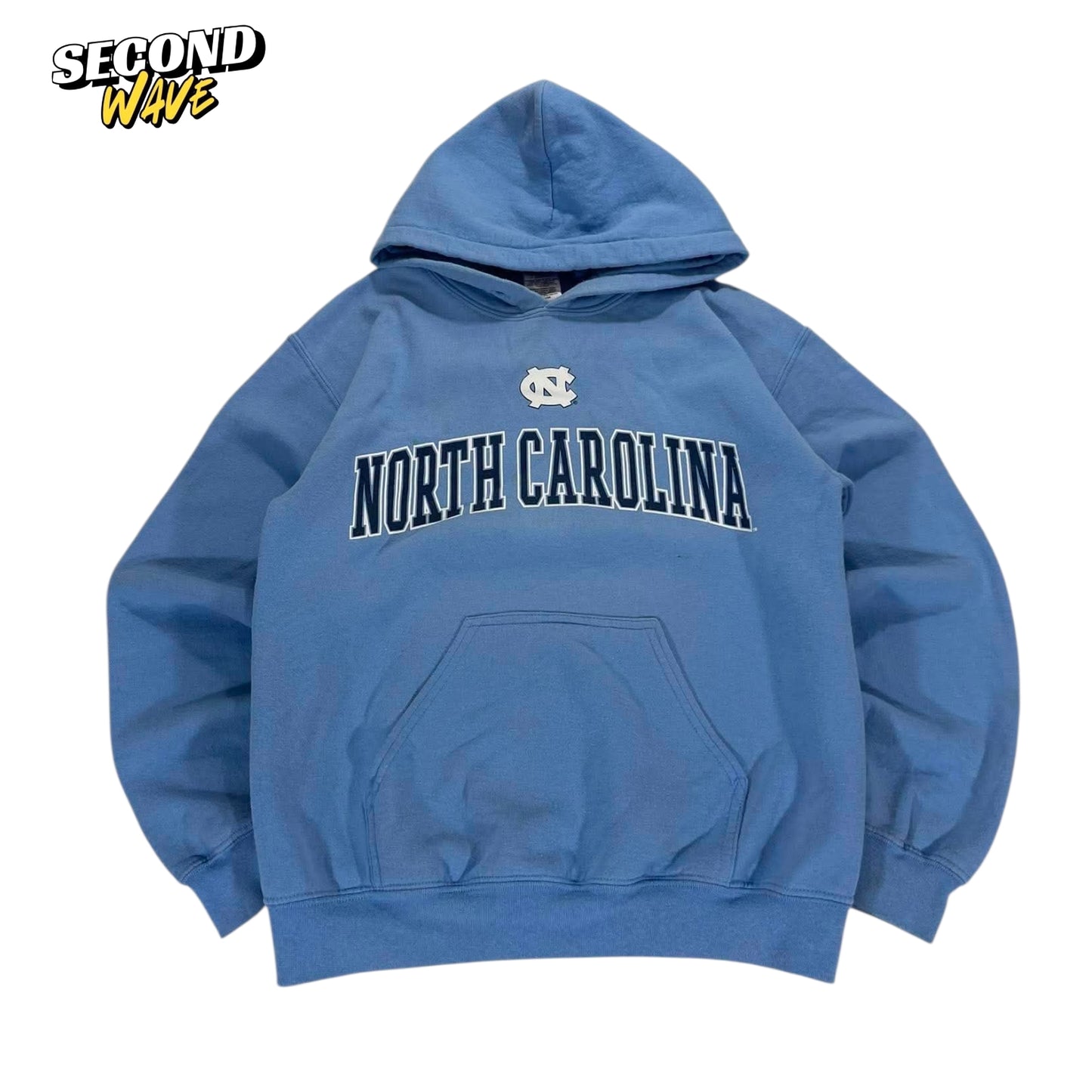VINTAGE UNC TAR HEELS BLUE HOODIE (M)