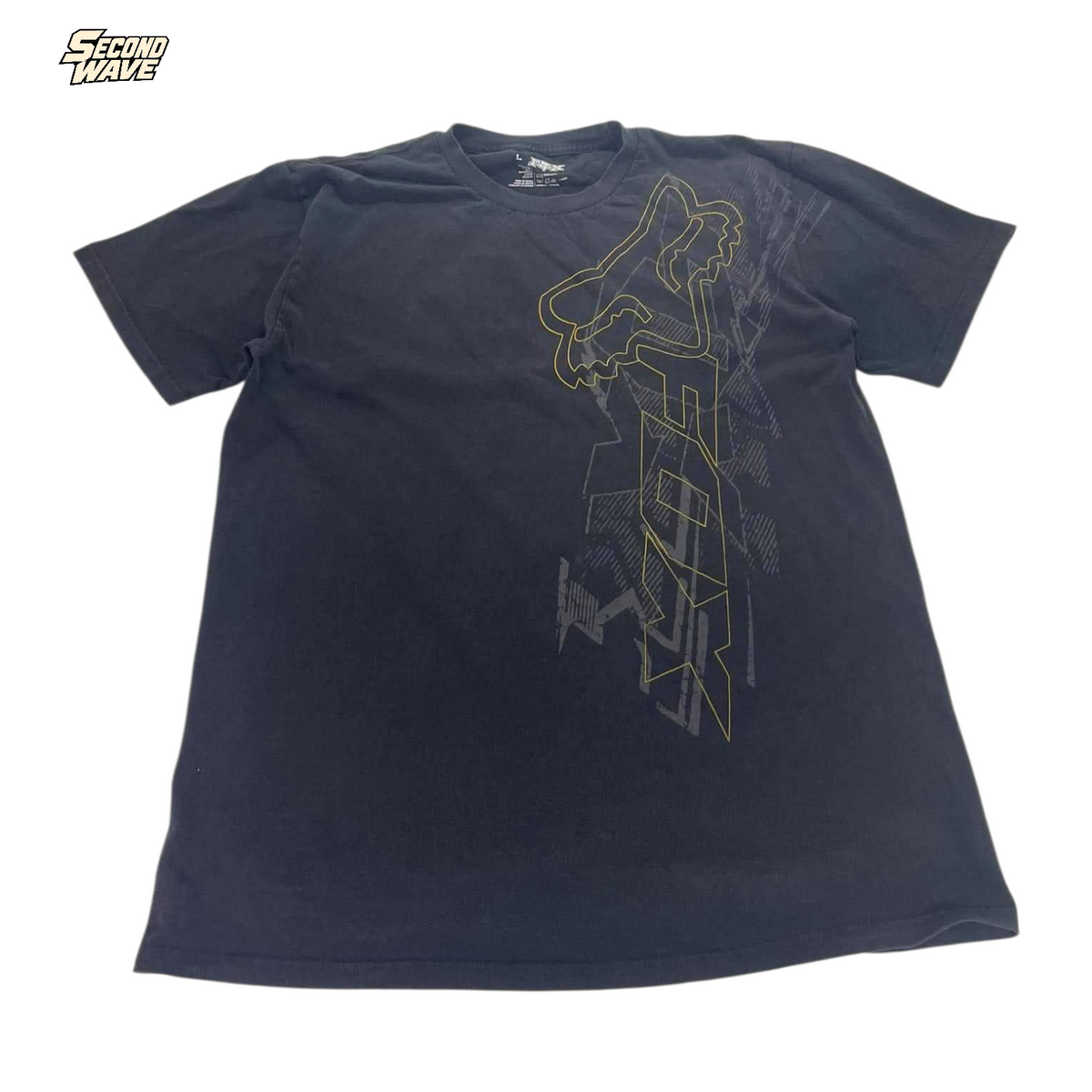 Y2K FOX RACING BLACK T-SHIRT (L)