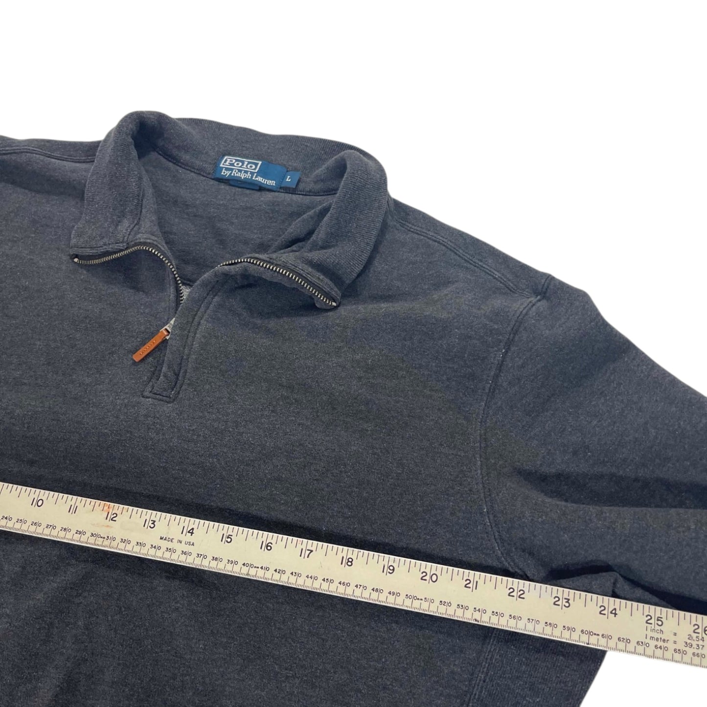 VINTAGE POLO RALPH LAUREN BLACK QUARTER ZIP (L)