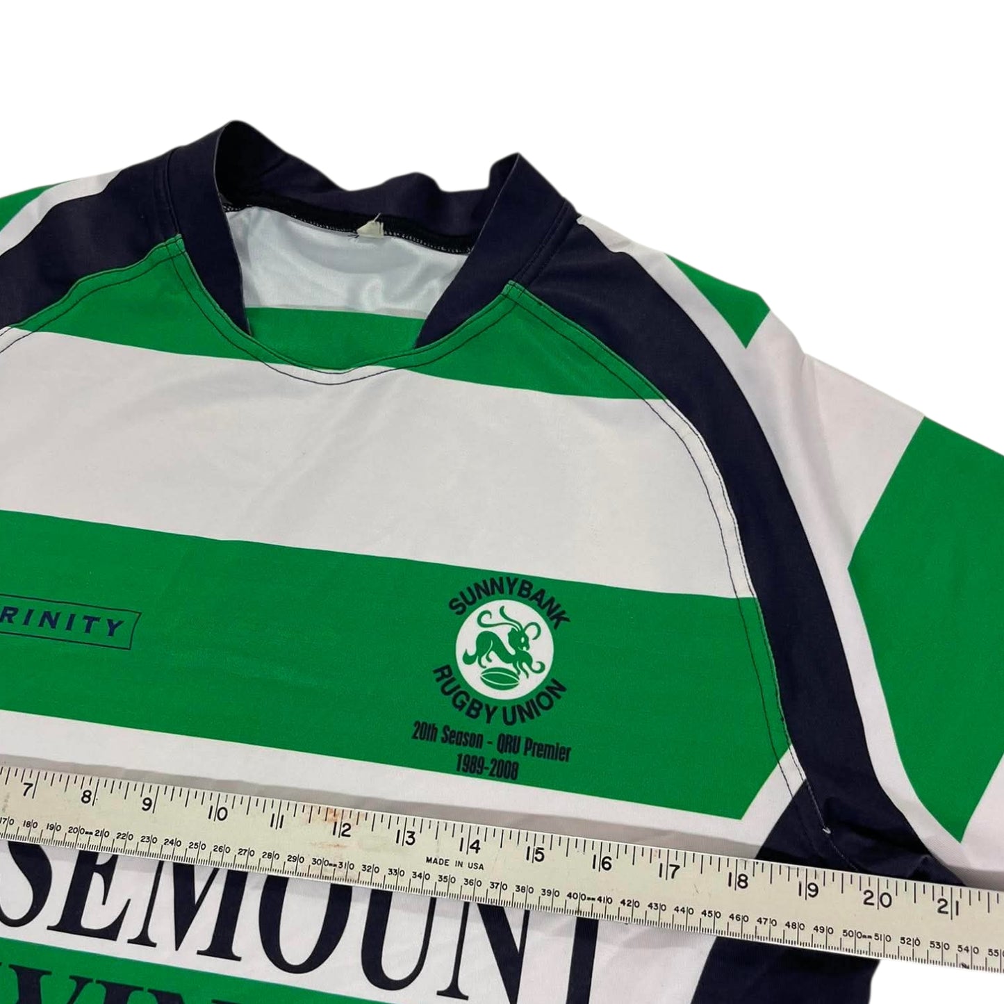 SUNNYBANK RUGBY UNION GREEN & WHITE JERSEY (M)