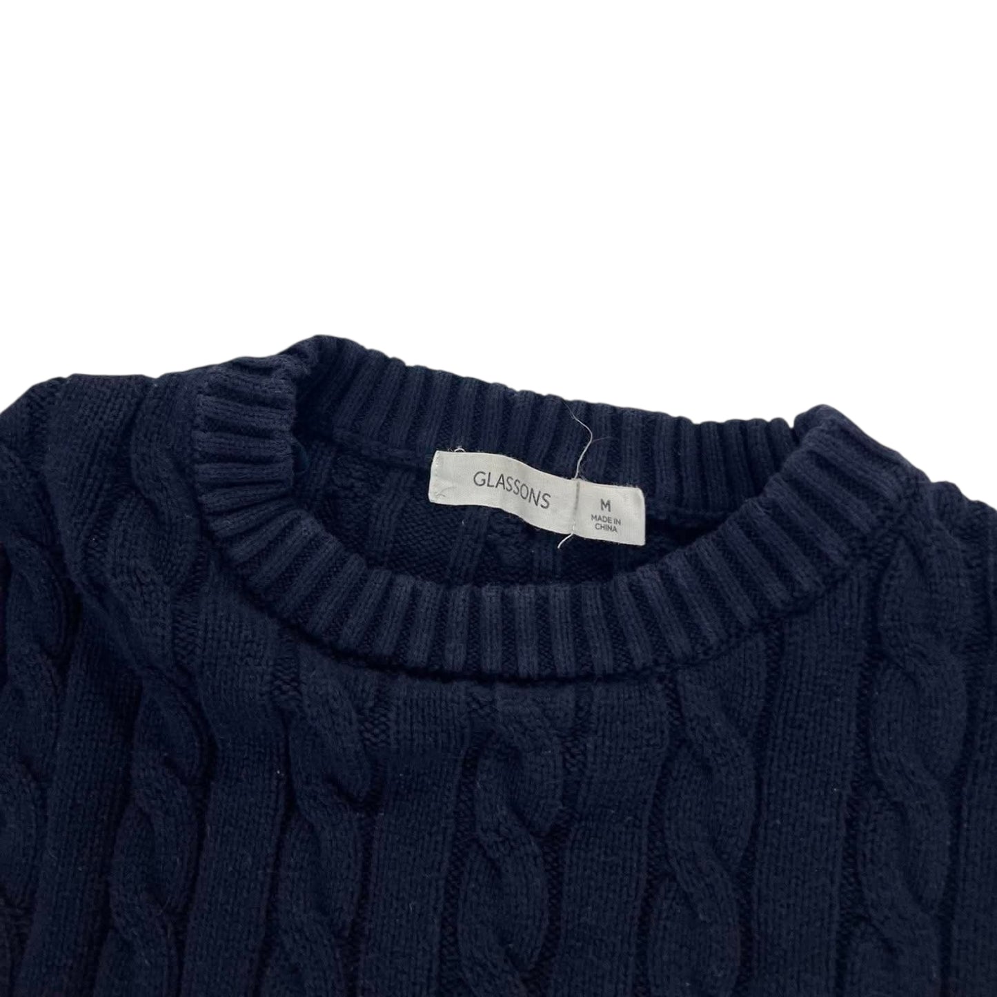 GLASSONS KNIT NAVY BLUE SWEATER (M)