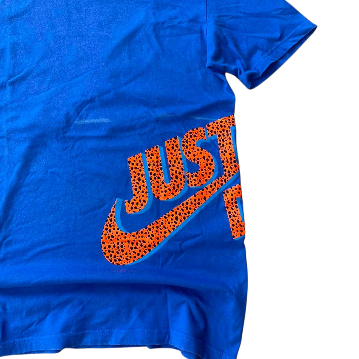 NIKE BLUE CHEETAH PRINT T-SHIRT (M)