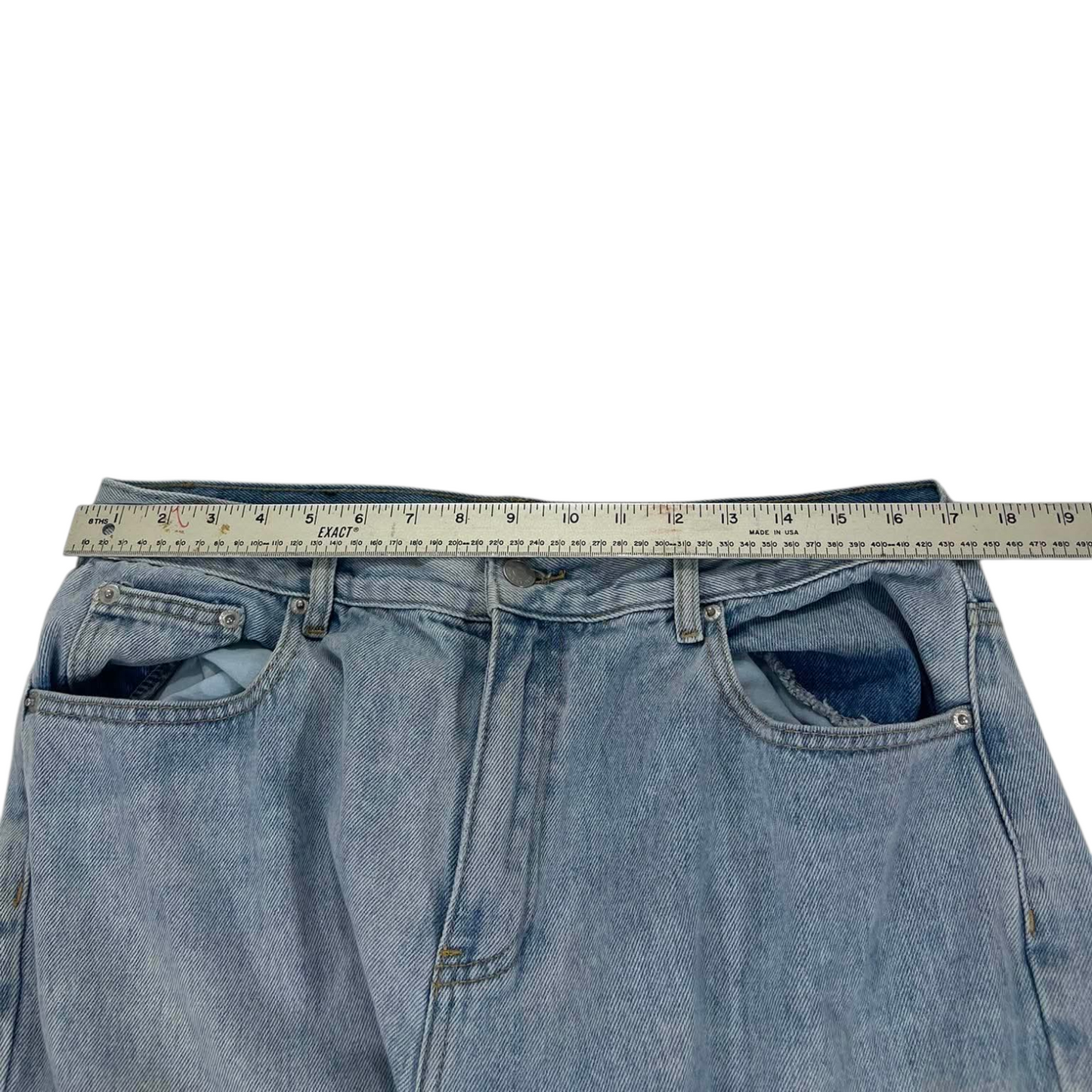 GLASSONS WIDE LEG BLUE DENIM JEANS (14)