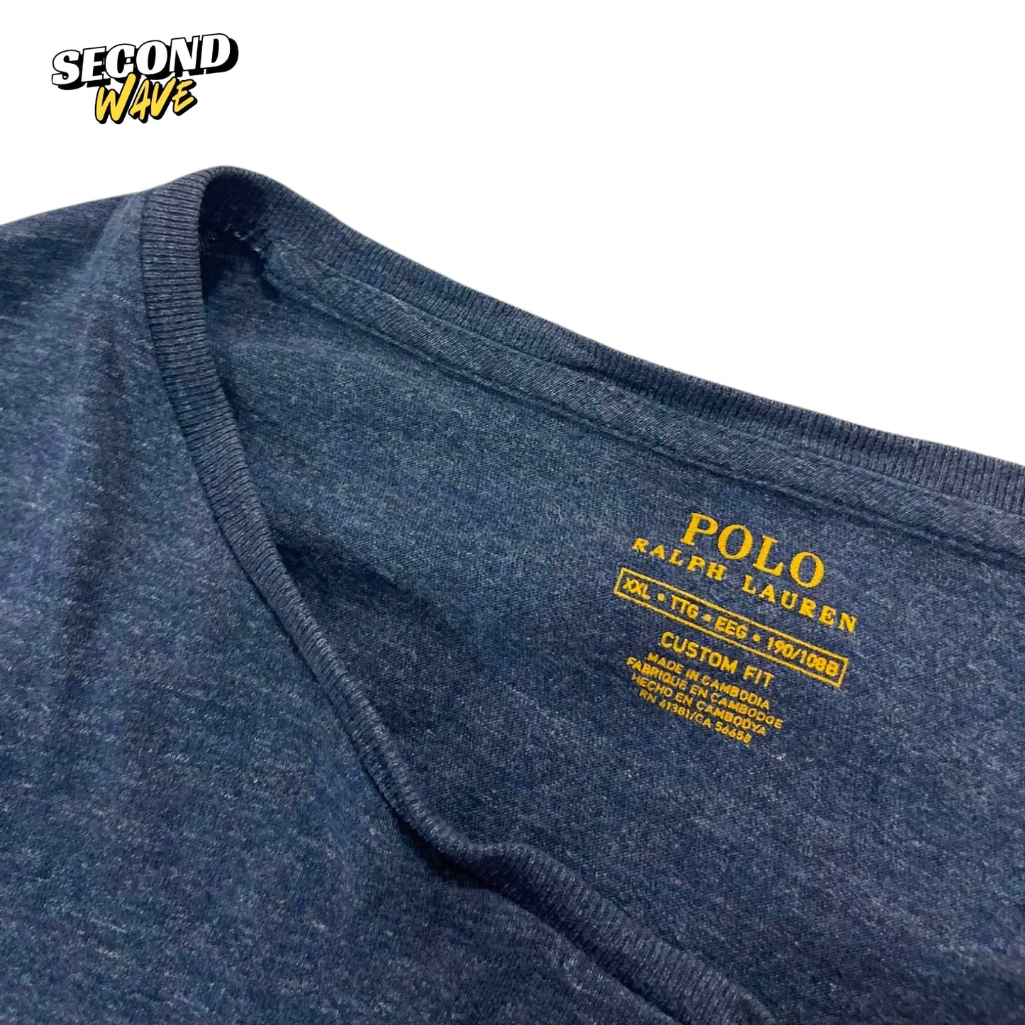 POLO RALPH LAUREN NAVY BLUE LONG SLEEVE (XXL)