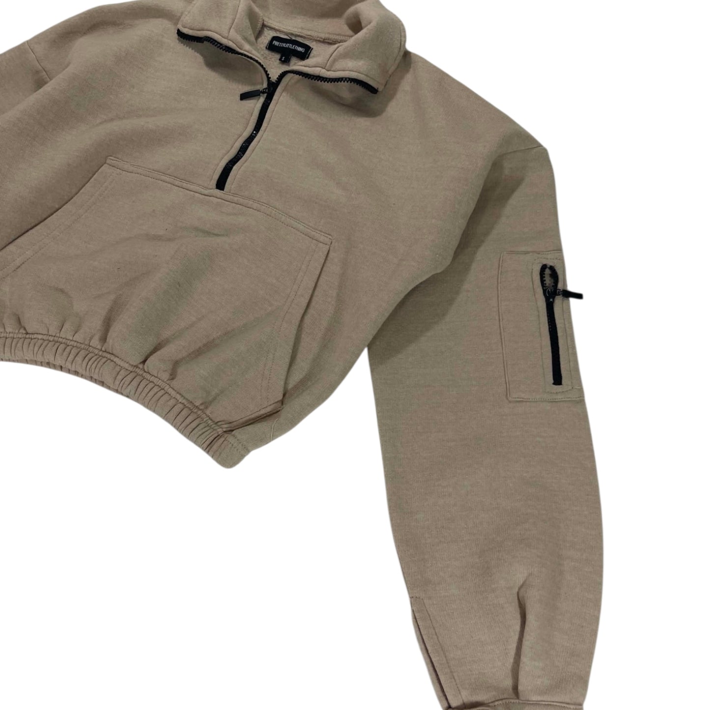 PRETTY LITTLE THING CROPPED QUARTER ZIP (S-M)