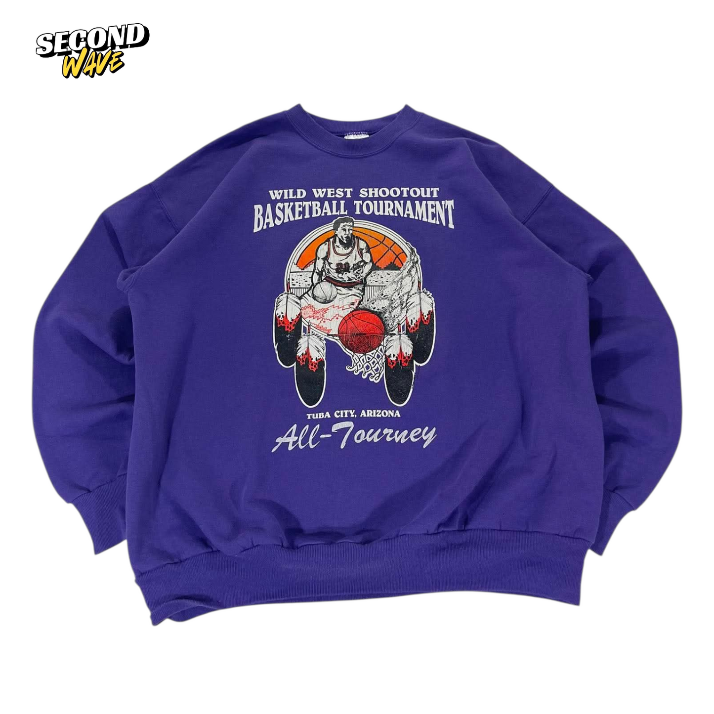 90s PURPLE BASKETBALL TOURNAMENT CREWNECK (L)