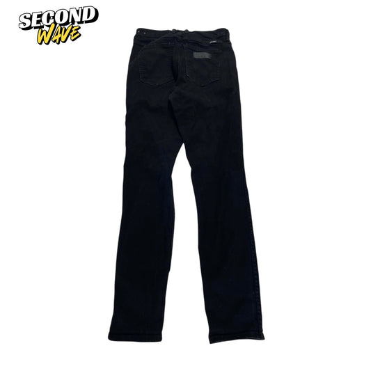 WRANGLER MID RISE BLACK JEANS (UK10)