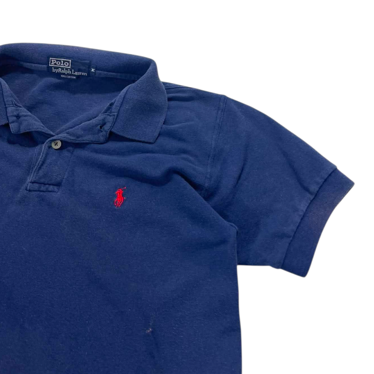 RALPH LAUREN NAVY POLO SHIRT (BEST FIT SMALL)