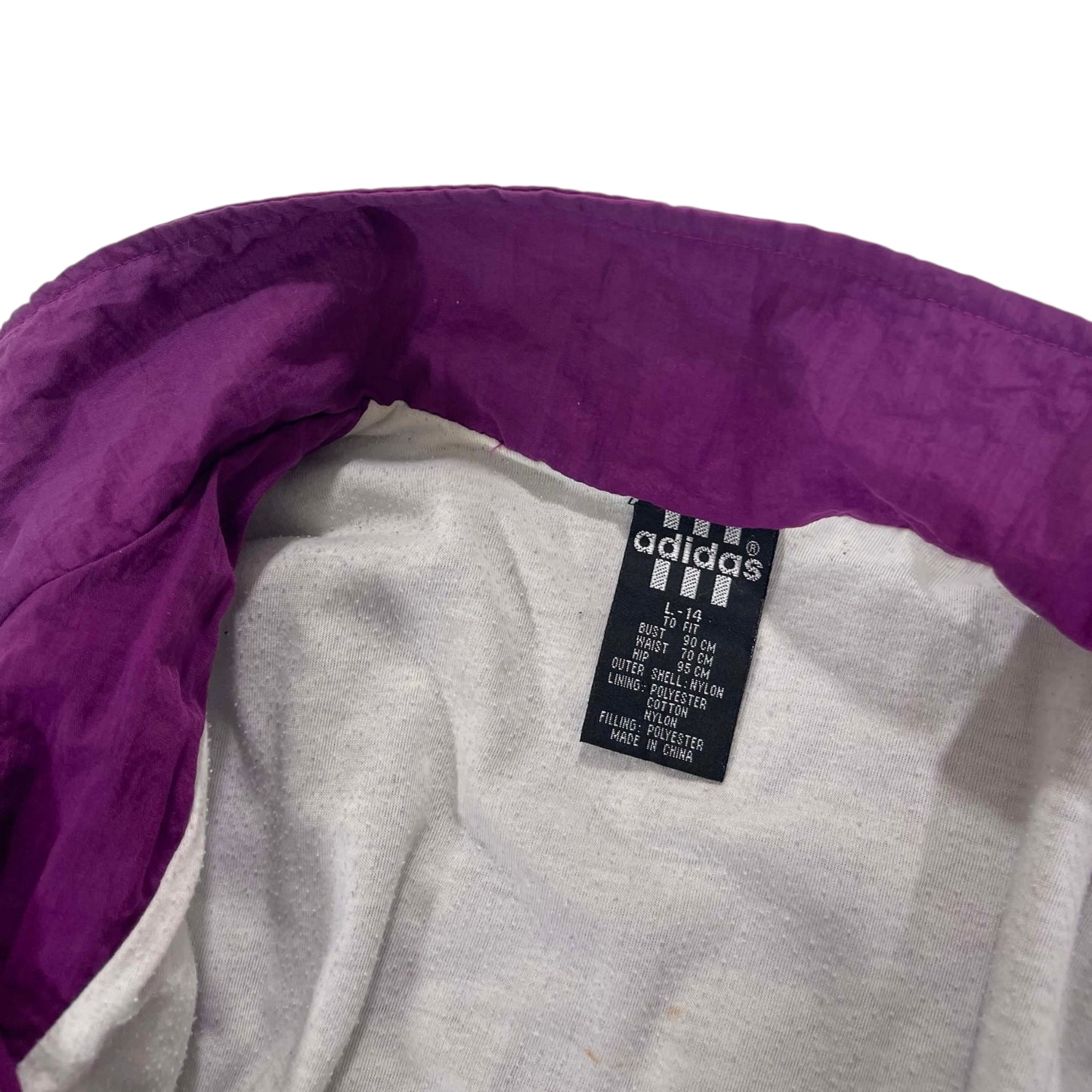 VINTAGE ADIDAS PURPLE WINDBREAKER (L)