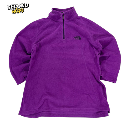 THE NORTH FACE PURPLE FLEECE QUARTER ZIP SWEATSHIRT (S)