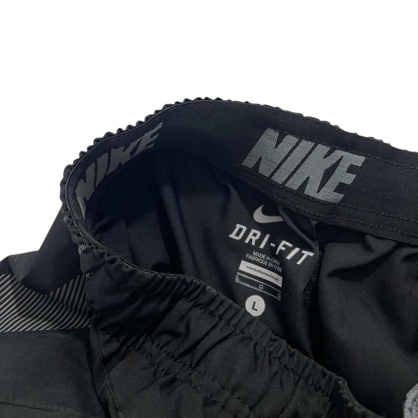 NIKE DRI-FIT BLACK TRACK PANTS⁴ (L)