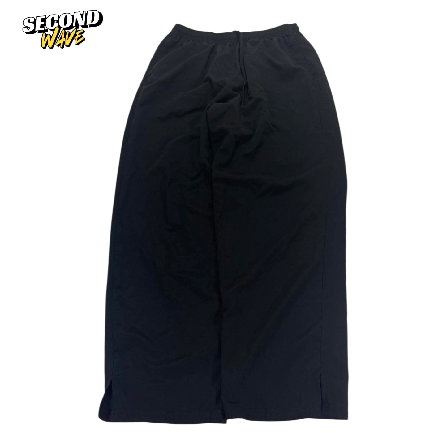 BLACK ACTIVE INTENT WIDE LEG TROUSERS (L)