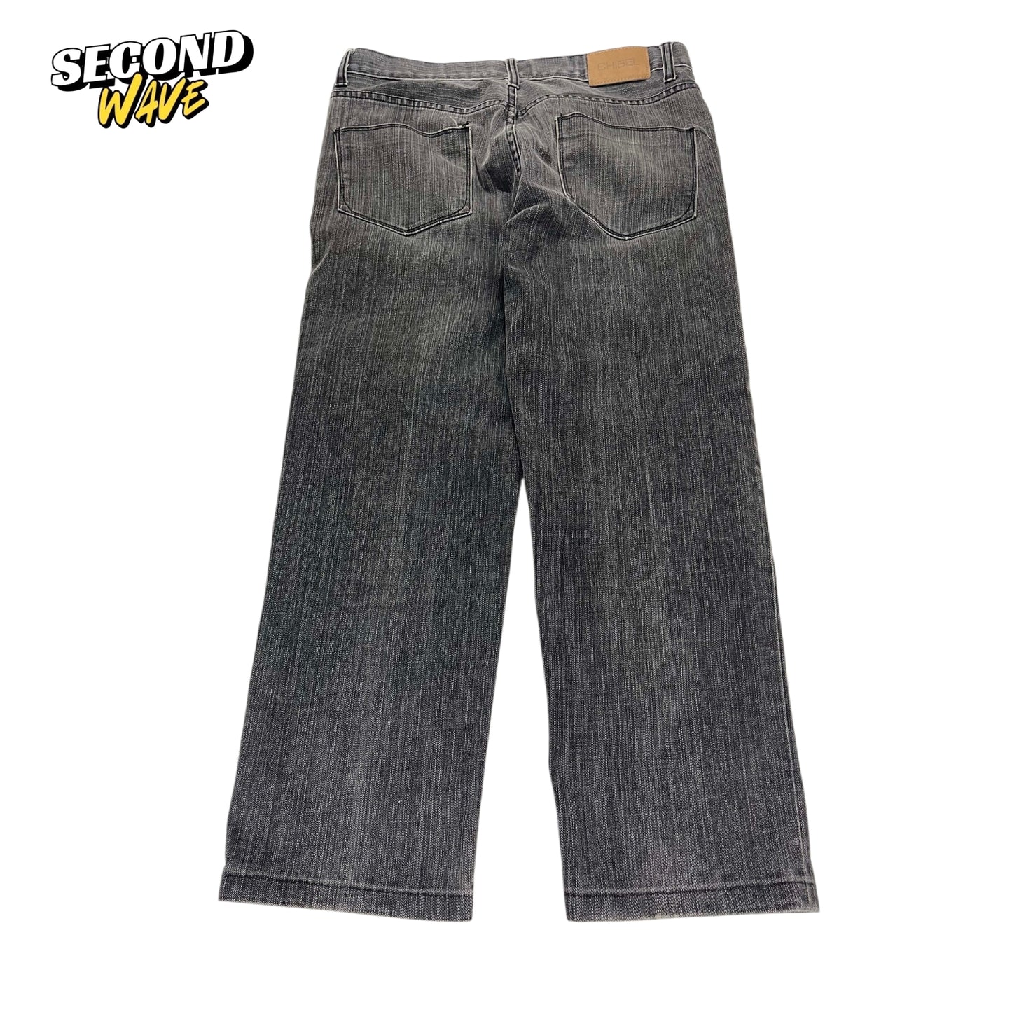 VINTAGE CHISEL GREY STRAIGHT LEG JEANS (34)