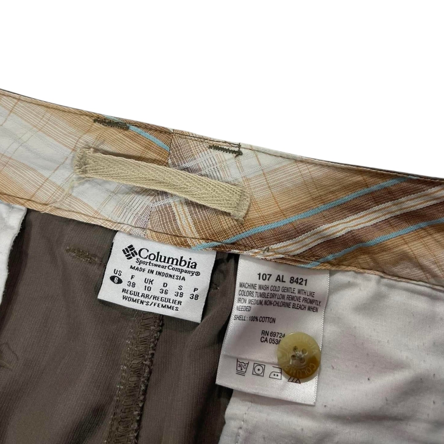 VINTAGE COLUMBIA KHAKI CARGO PANTS WITH MULTIPLE POCKETS (30)