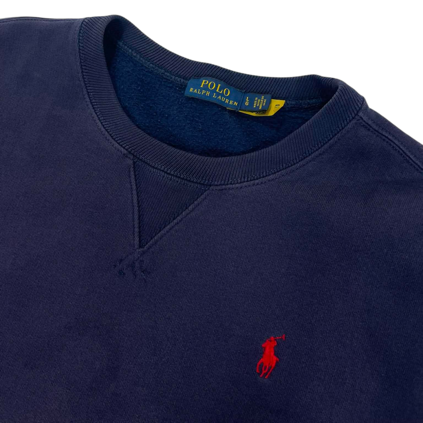 POLO RALPH LAUREN NAVY CREWNECK (L)