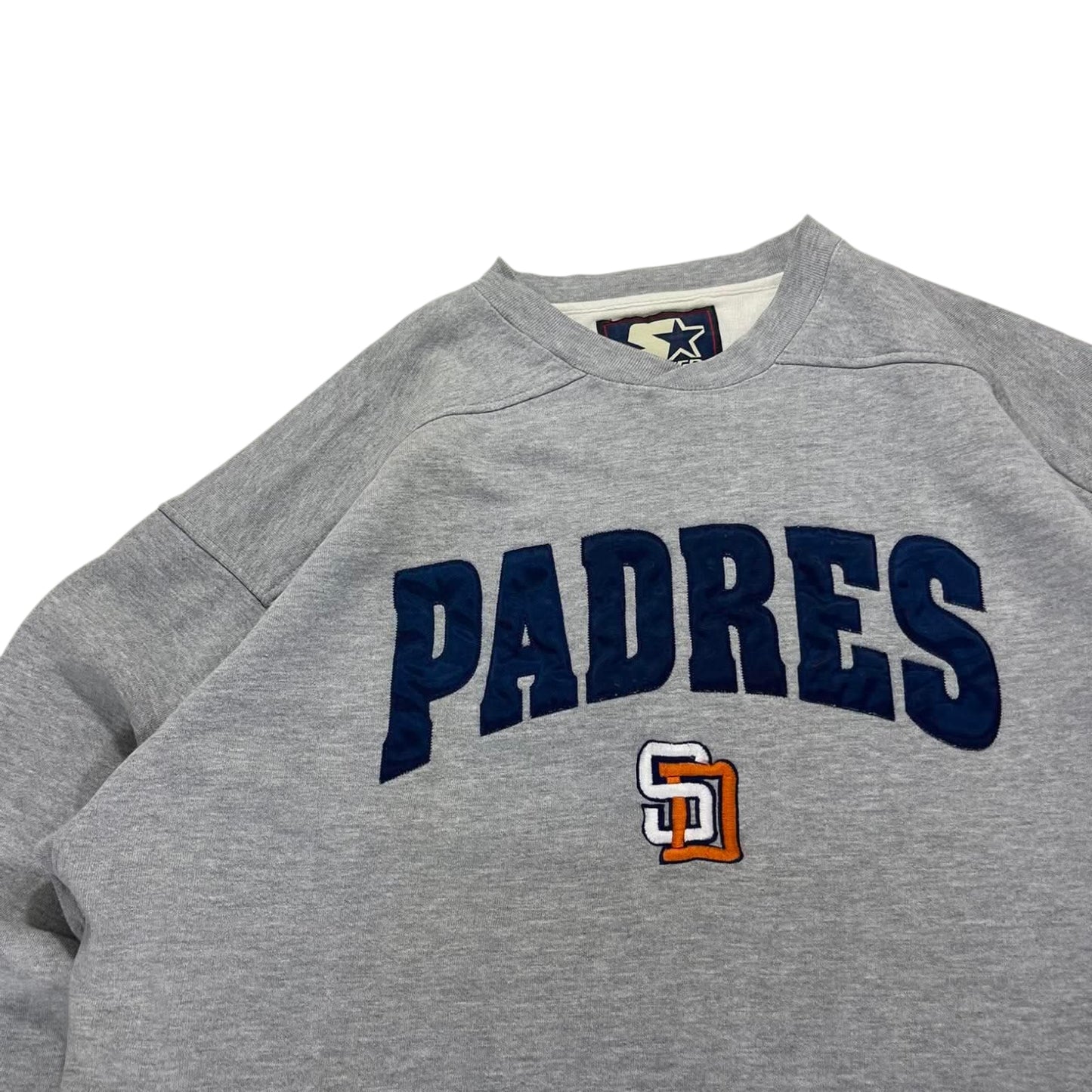 VINTAGE STARTER SAN DIEGO PADRES GREY CREWNECK (L)