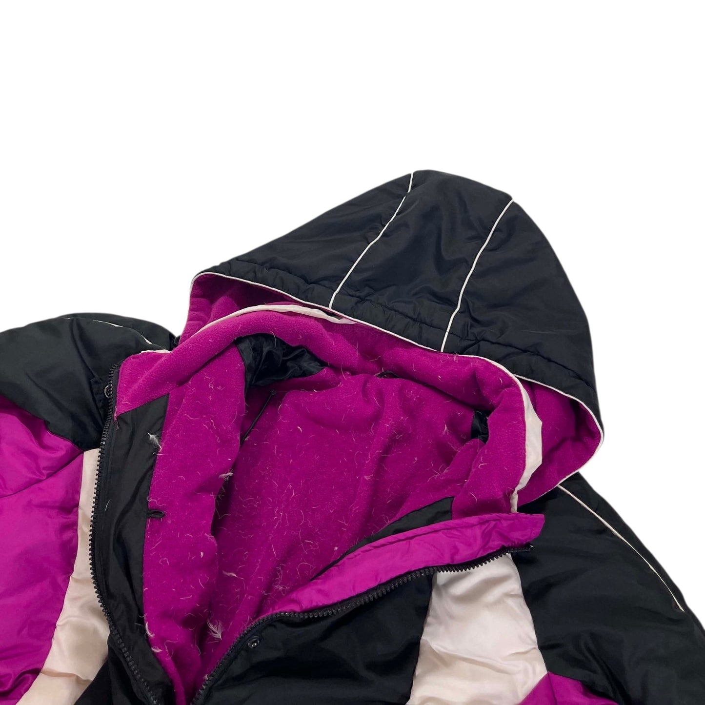 MULTI COLOUR PUFFER HOODIE (M)