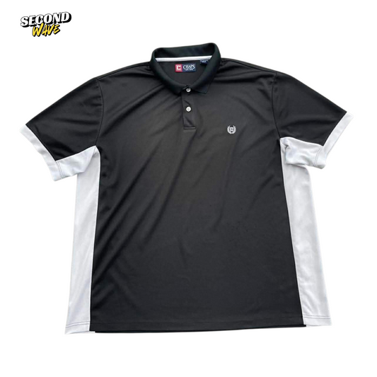 CHAPS BLACK & GREY POLO SHIRT (XXL)
