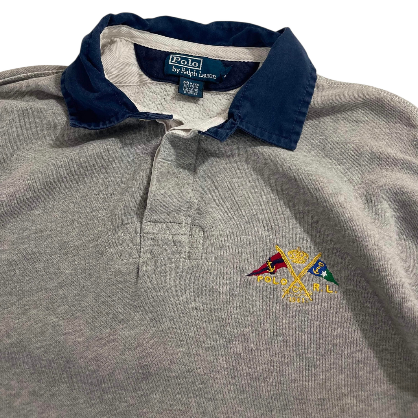 VINTAGE POLO RALPH LAUREN GRAY COTTON (XL)