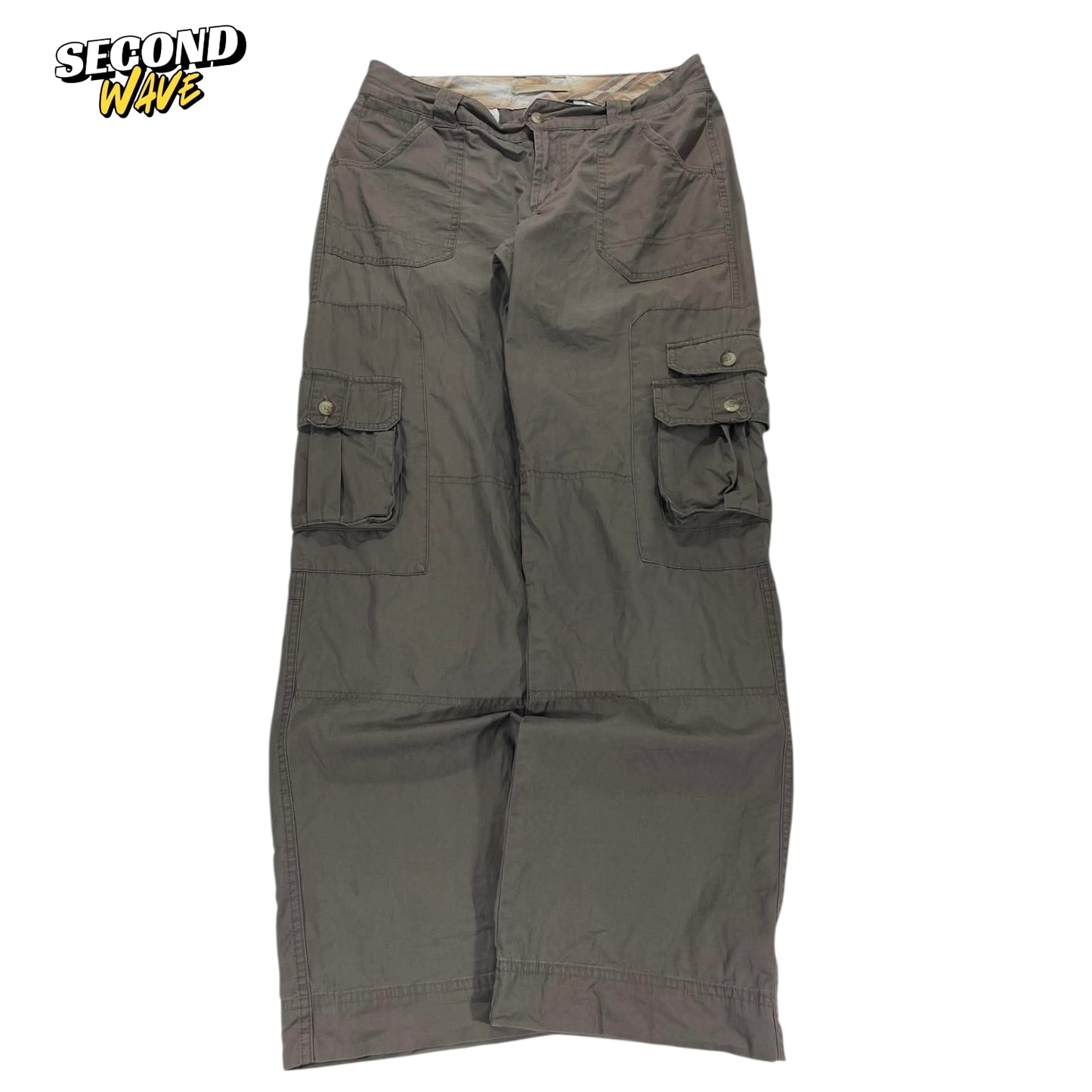 VINTAGE COLUMBIA KHAKI CARGO PANTS WITH MULTIPLE POCKETS (30)