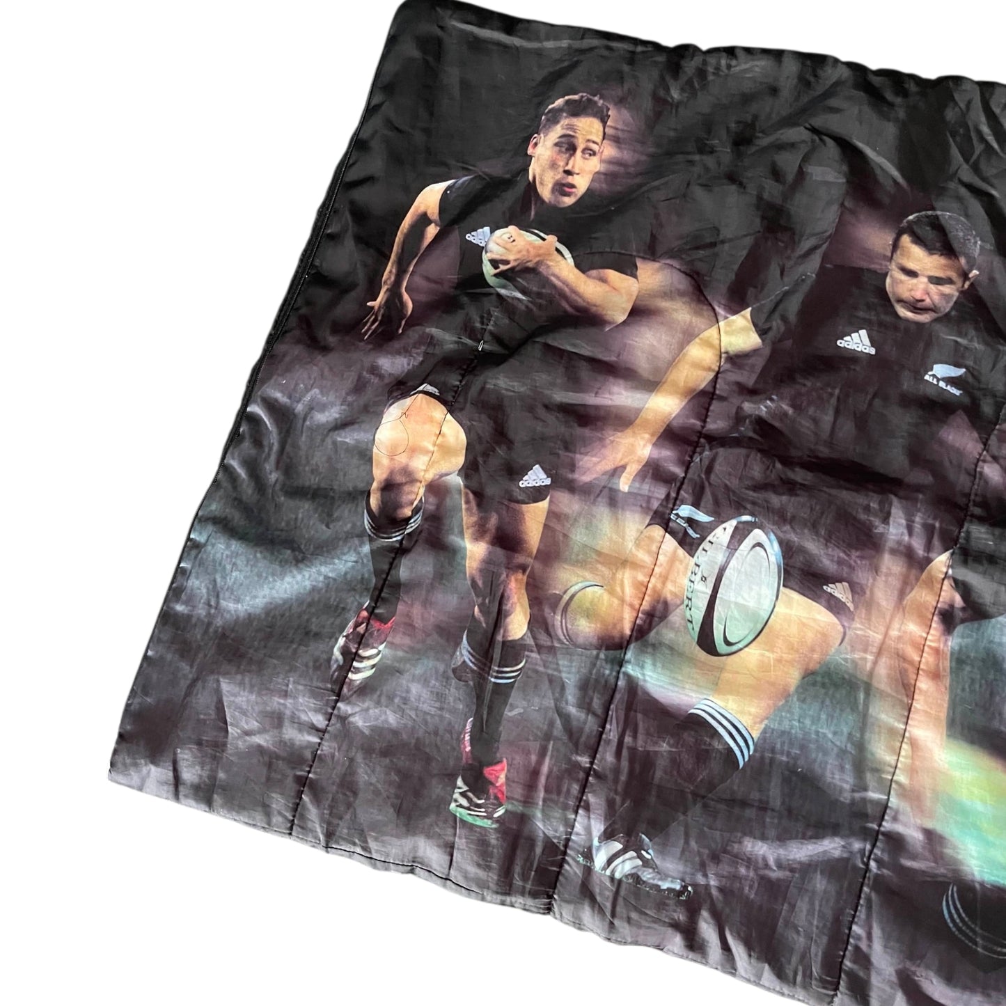VINTAGE ALL BLACKS RUGBY SLEEPING BLANKET TEAM