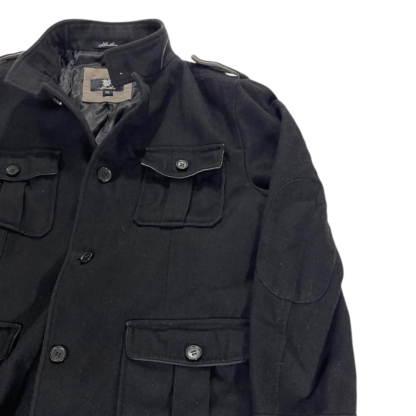 BLACK MILITARY STYLE COAT (XL)