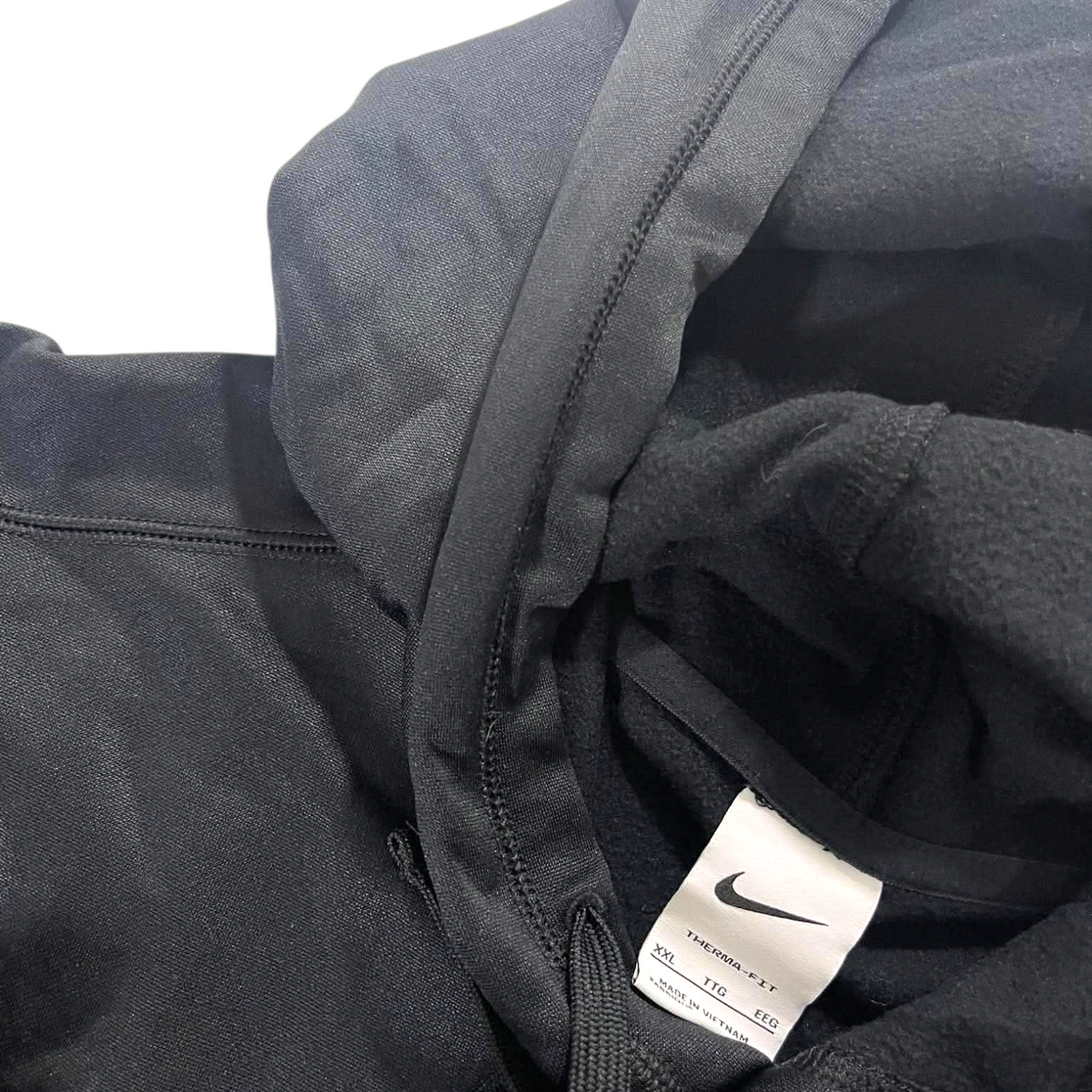NIKE BLACK HOODIE (BEST FIT LARGE - XL)
