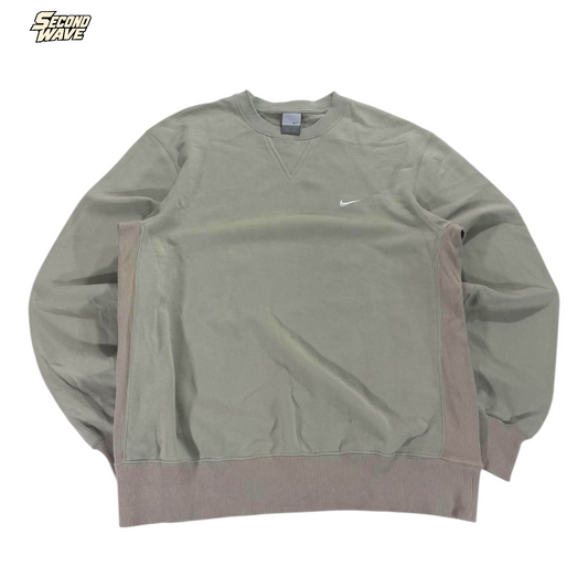 NIKE GREEN & KHAKI CREWNECK (L)