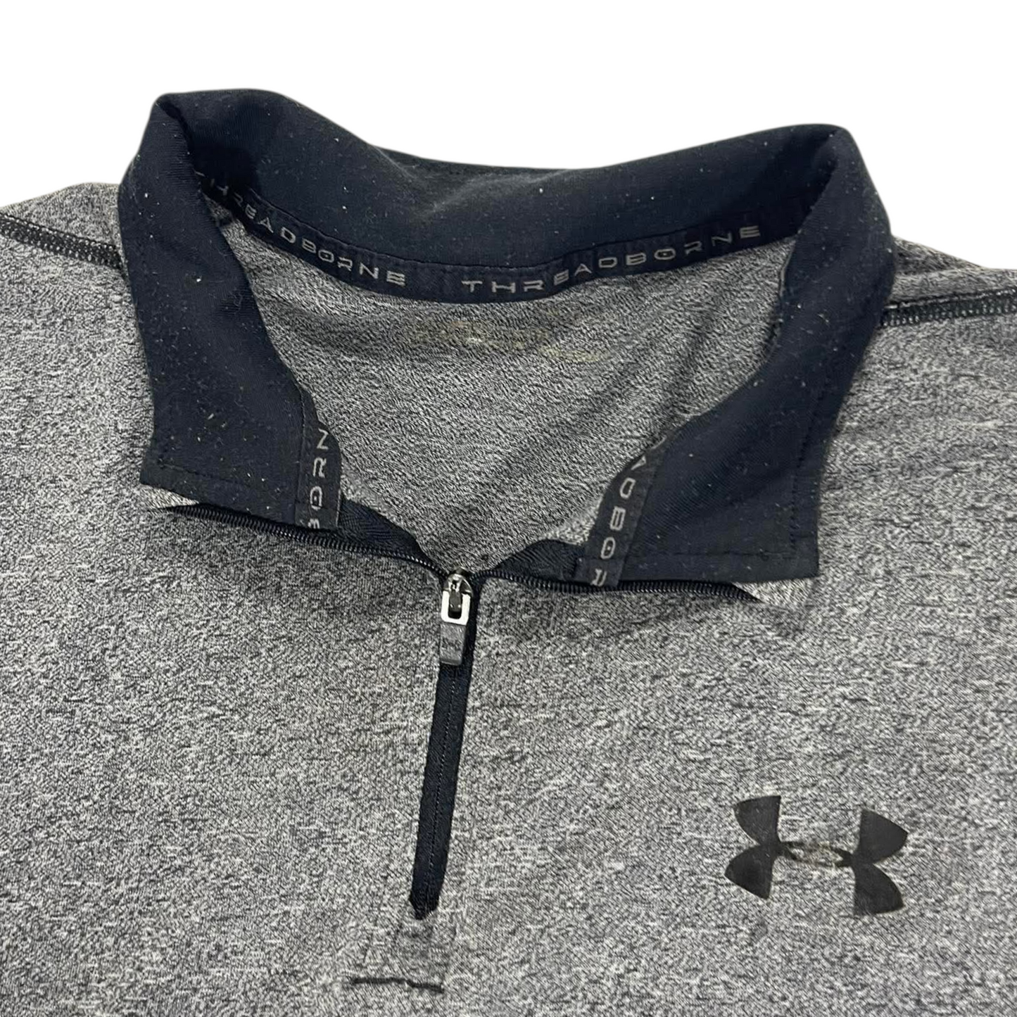 UNDER ARMOUR GREY QUARTER ZIP SWEATSHIRT (L)