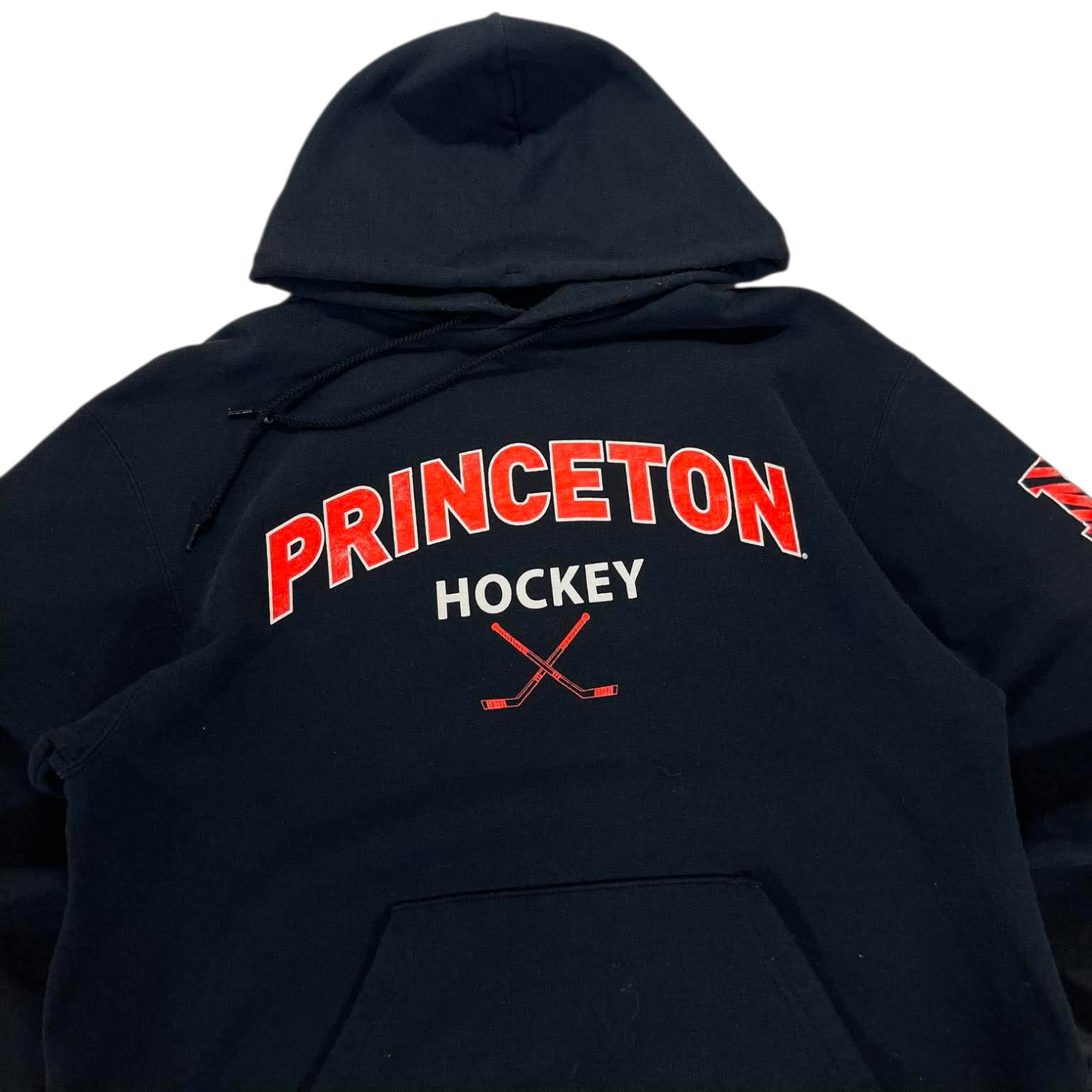 VINTAGE PRINCETON UNIVERSITY HOCKEY BLACK HOODIE (M)