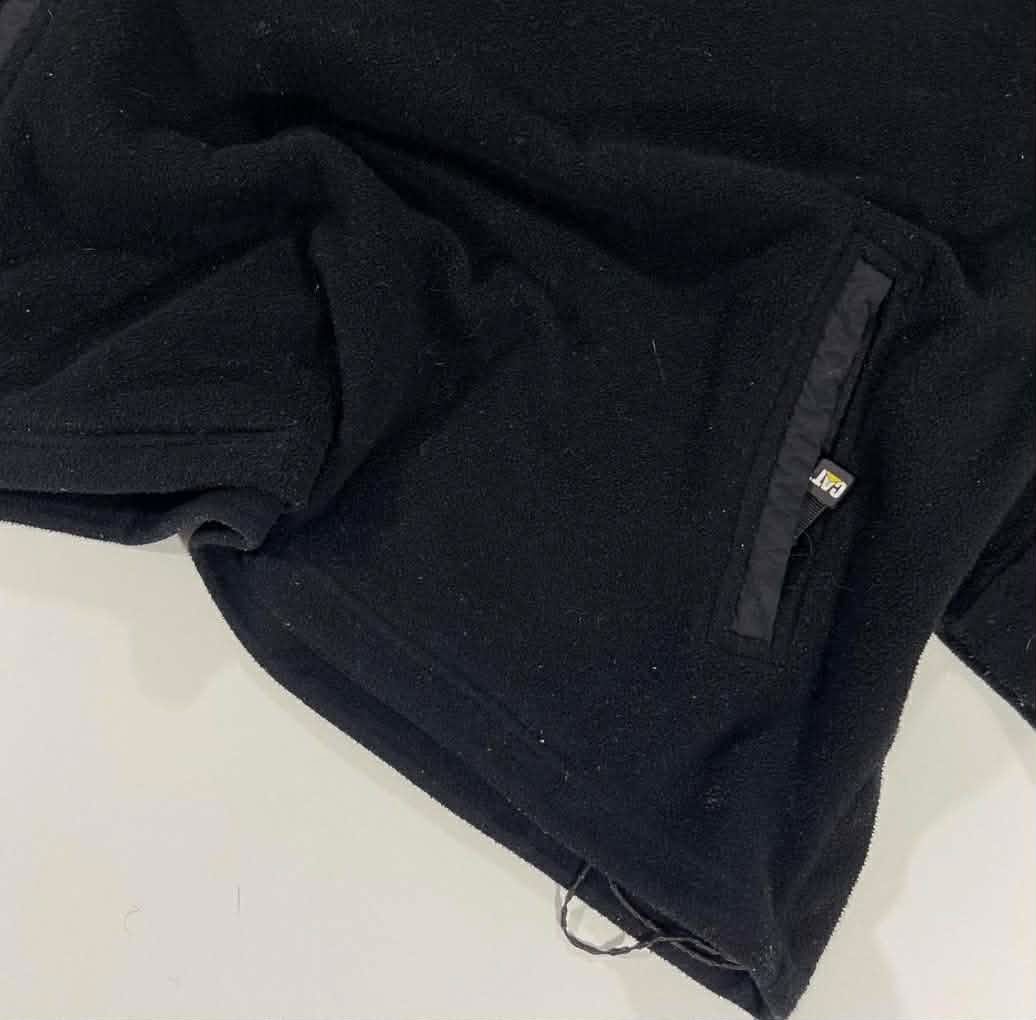 VINTAGE FORD CAT RACING BLACK FLEECE QUARTER ZIP