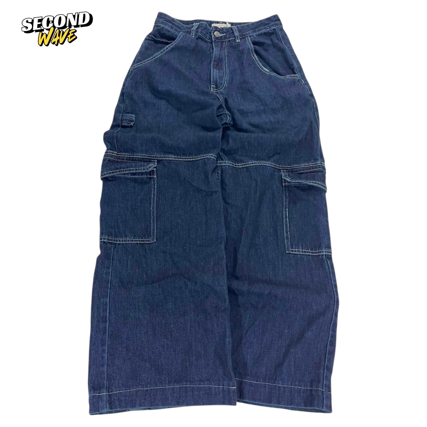 GLASSONS BAGGY NAVY DENIM CARGO PANTS (10)