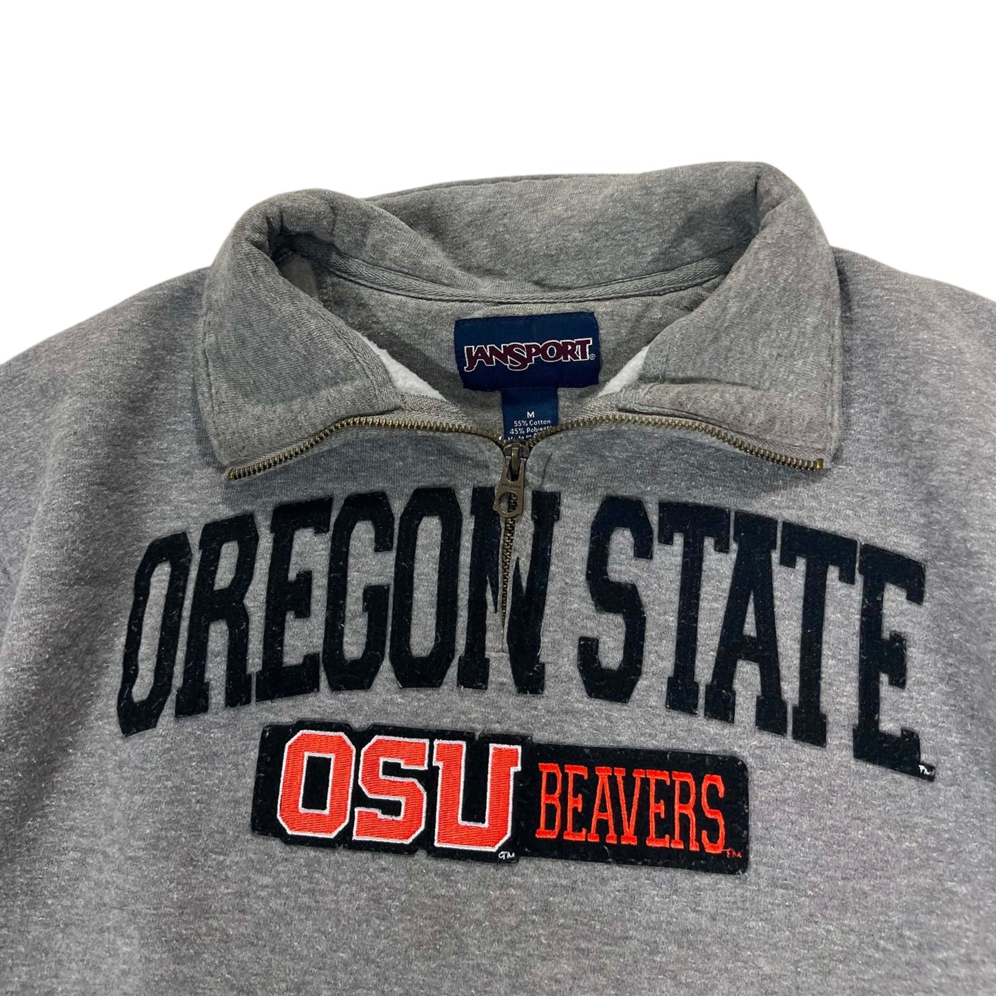 VINTAGE OREGON STATE JANSPORT QUARTER ZIP (M)