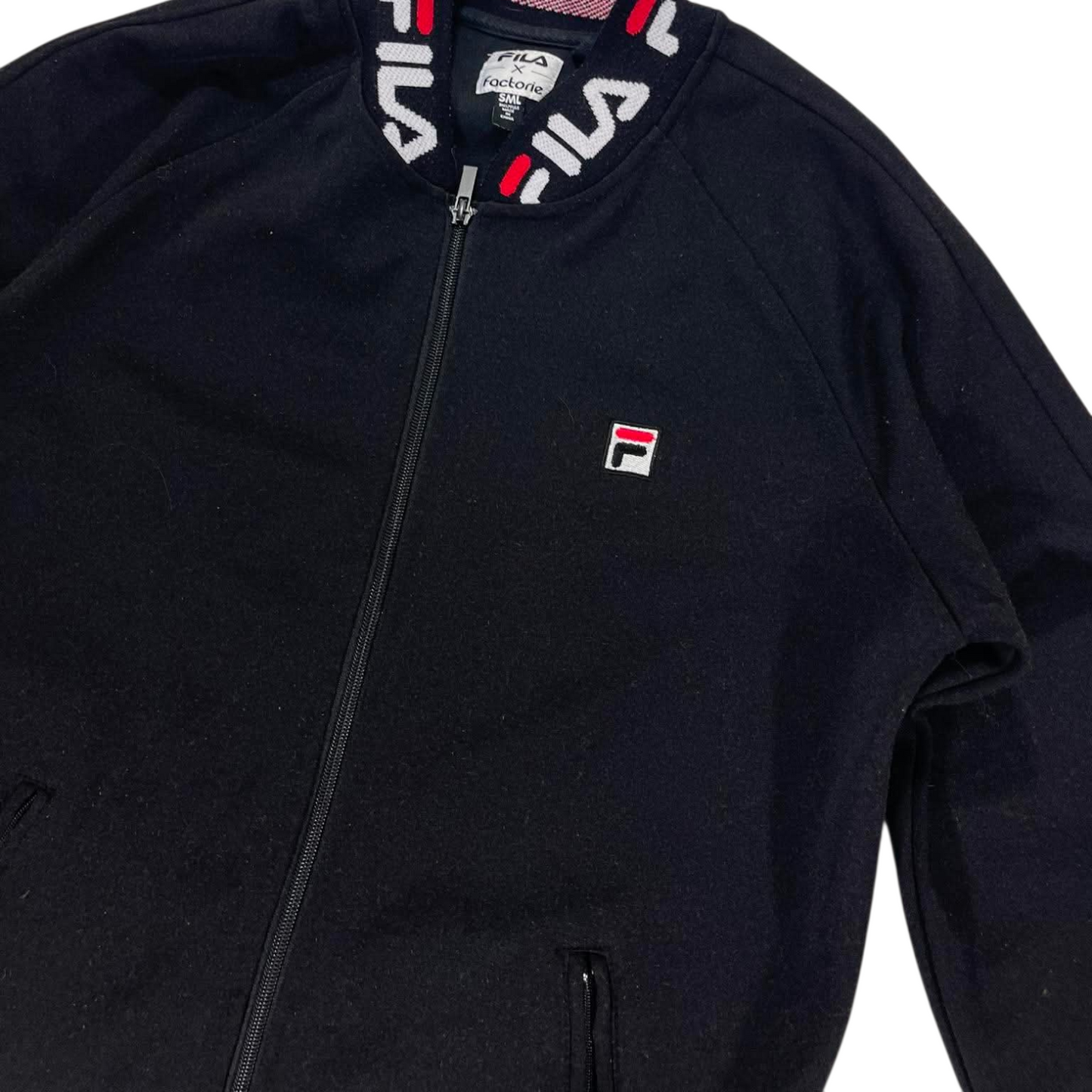 FILA BLACK ZIP UP JACKET (M)