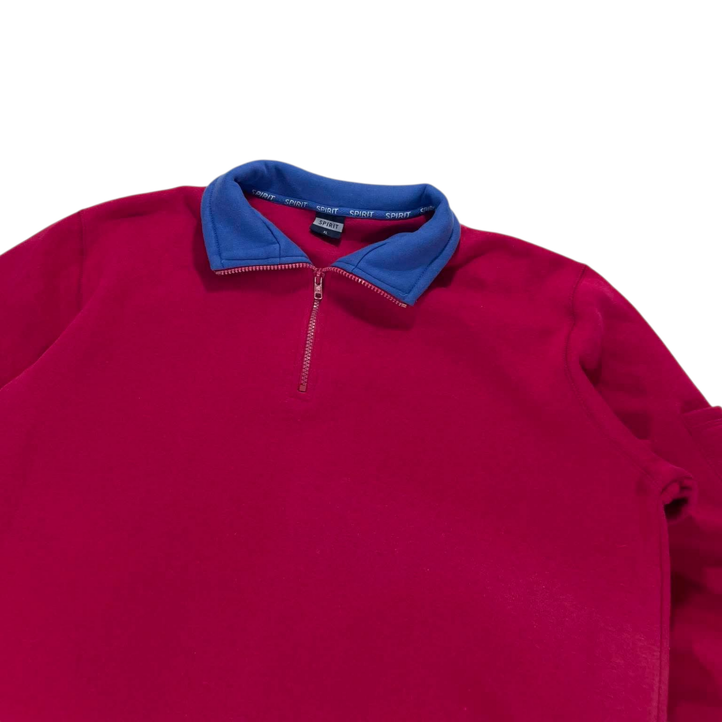 VINTAGE SPIRIT RED QUARTER ZIP SWEATSHIRT (L-XL)