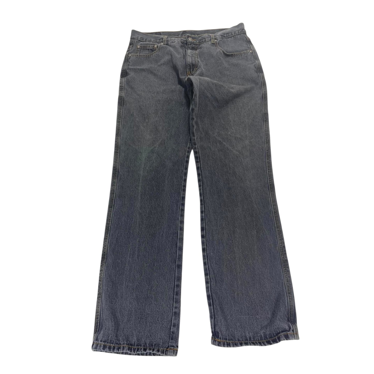VINTAGE STRONGMAN DARK GREY DENIM JEANS (34)