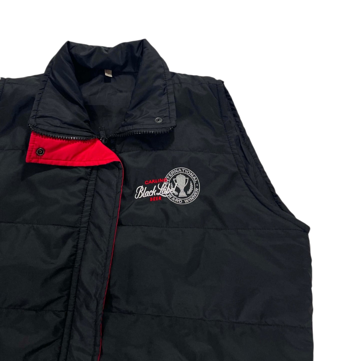 CARLING INTERNATIONAL BLACK PUFFER VEST (L)