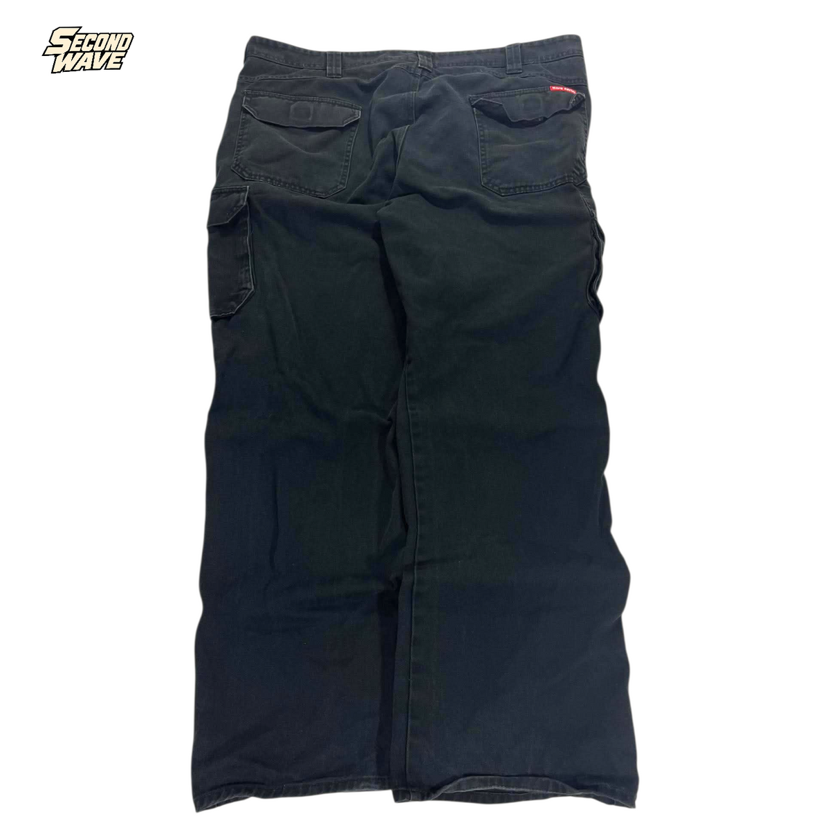 HARD YAKKA BLACK CARGO PANTS (40)