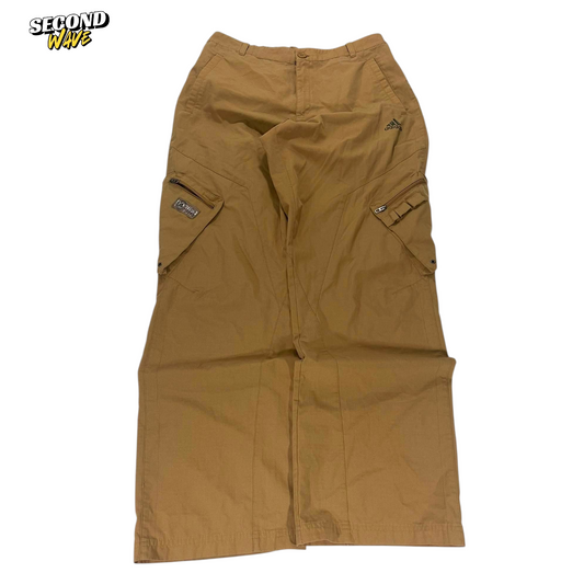 VINTAGE ADIDAS TAN CARGO PANTS (XL)