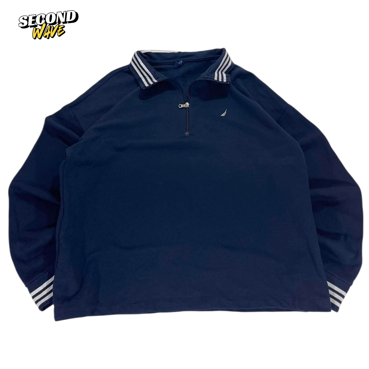 VINTAGE NAUTICA NAVY QUARTER ZIP (XL)