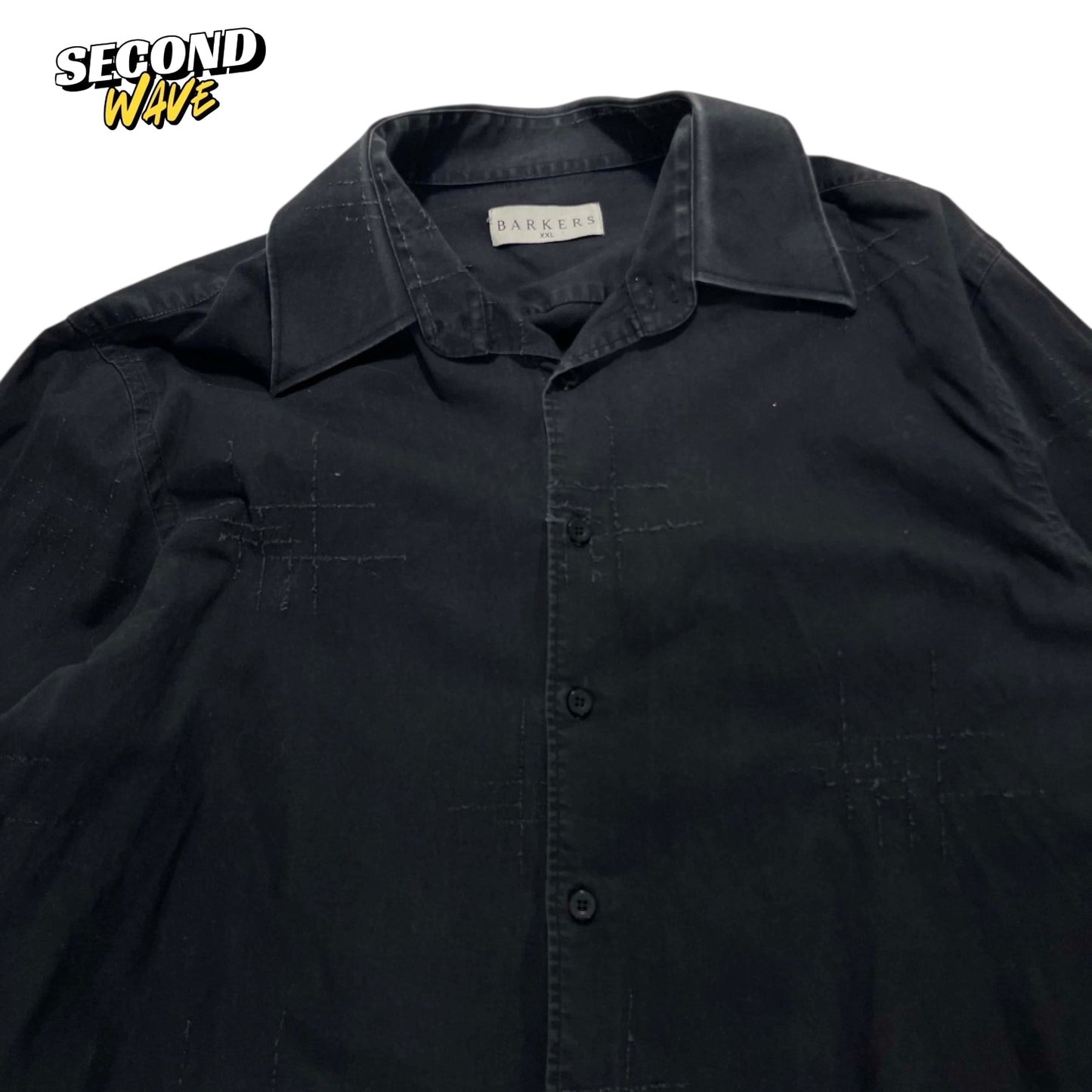 CLASSIC BARKERS BLACK BUTTON UP SHIRT (XL)
