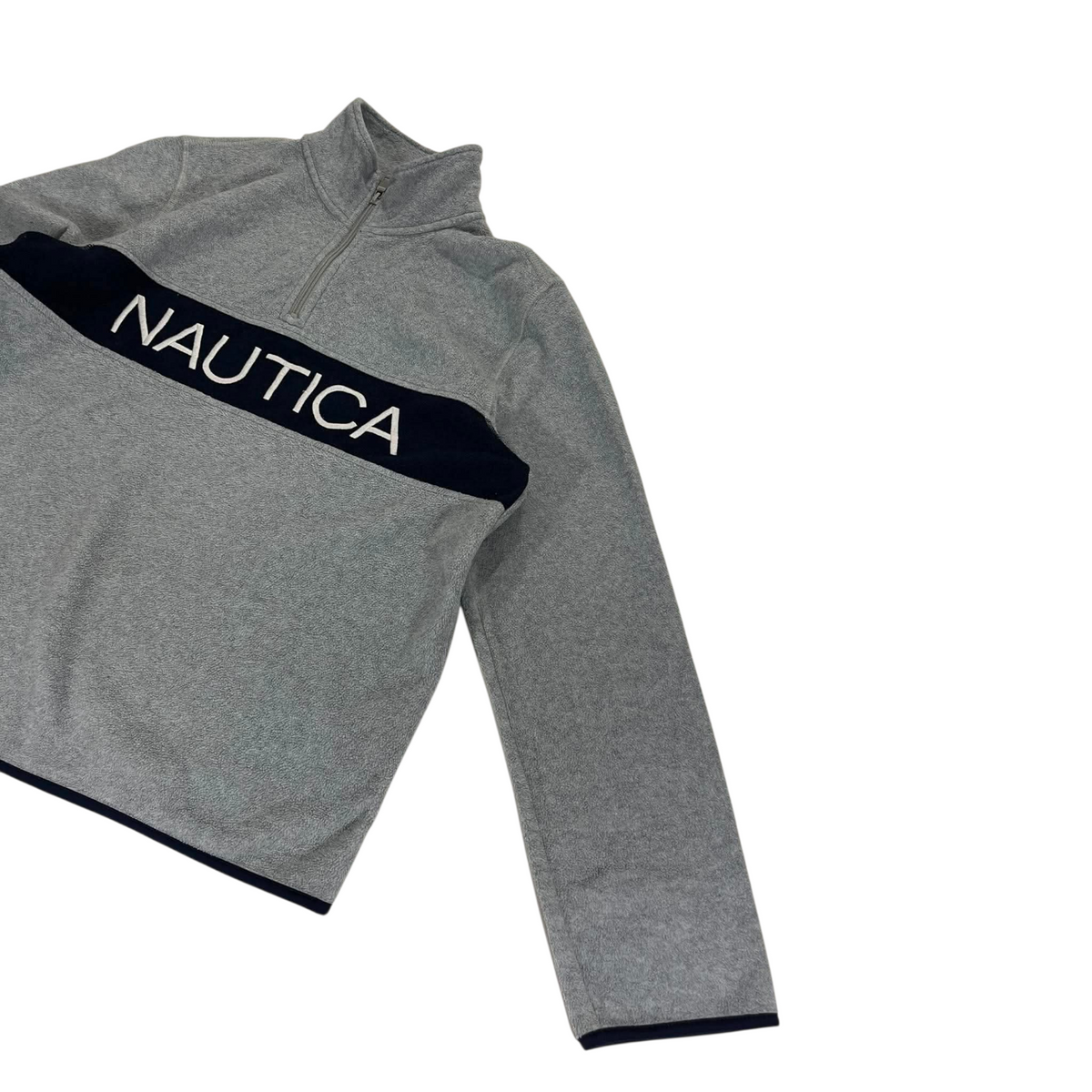 VINTAGE NAUTICA GREY QUARTER ZIP (M-L)