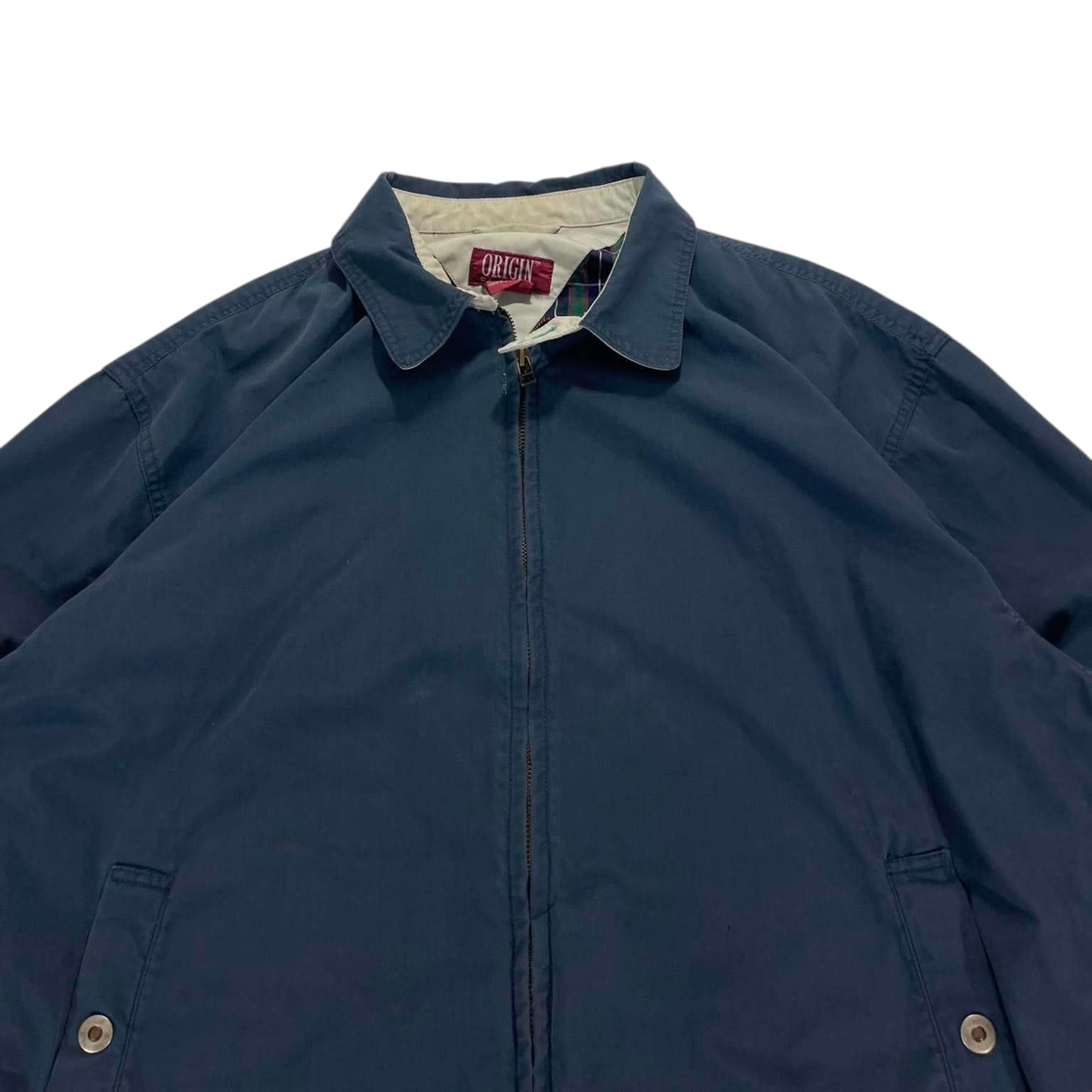 VINTAGE FADED ORIGIN CLASSIC BLUE HARRINGTON JACKET (M)