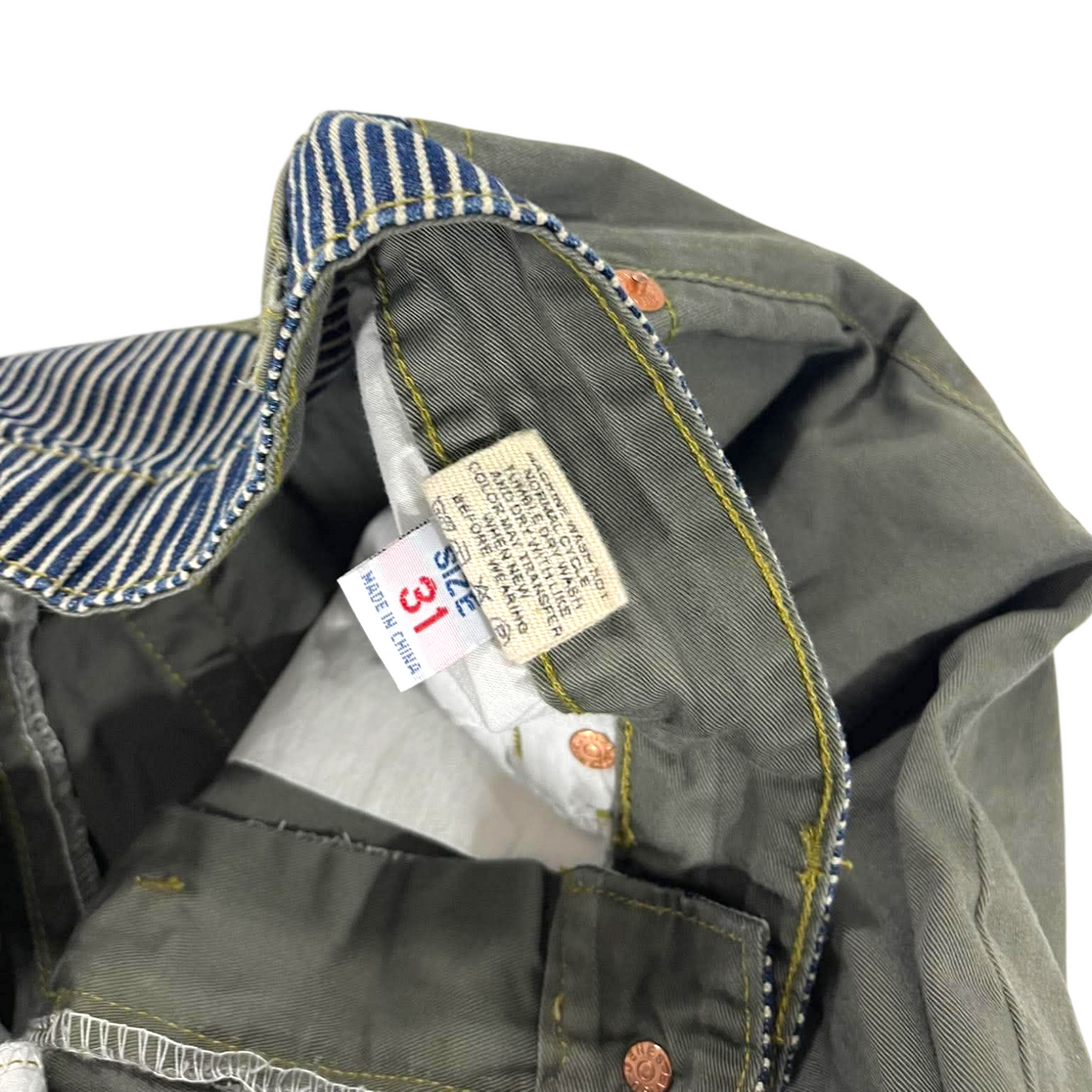 Y2K EVISU GREEN JEANS (31)