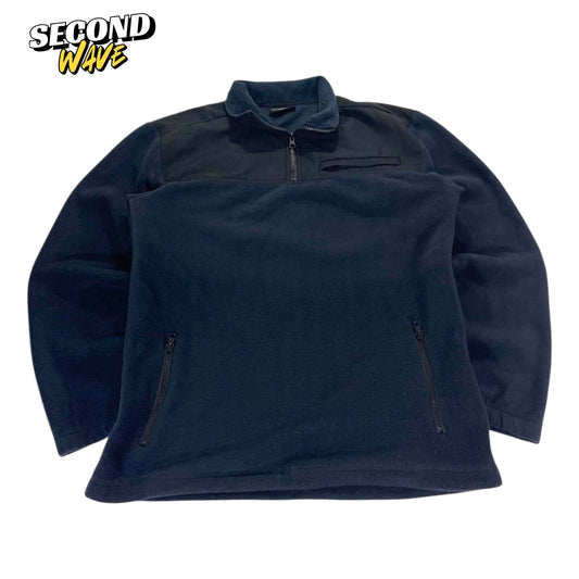 CHISEL NAVY BLUE FLEECE QUARTER ZIP (M)